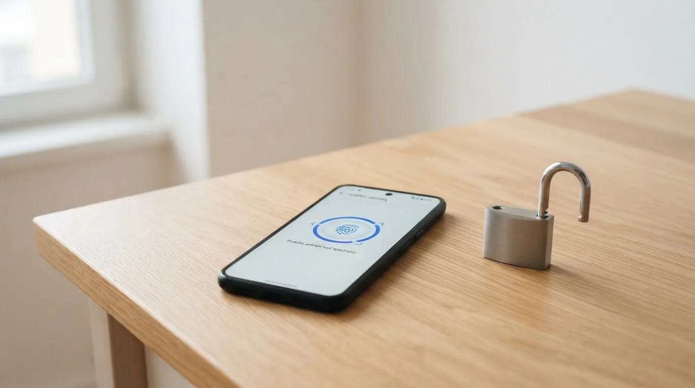 Mobilní telefon s otevřenou aplikací Bank iD a na pozadí logo Ministerstva financí ČR