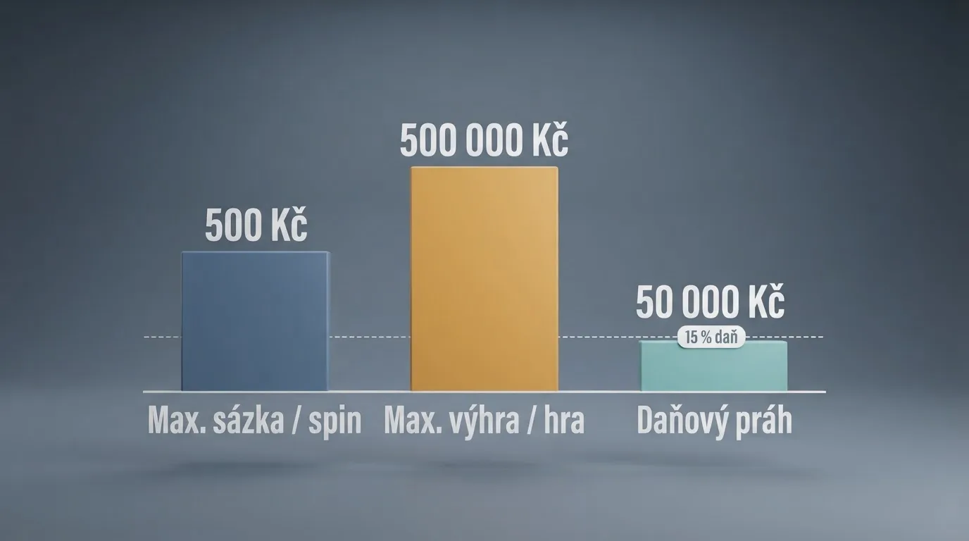 Přehled zákonných limitů pro online technickou hru v České republice — maximální sázka, výhra a daňový práh